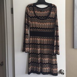 INC International chevron striped sweater dress