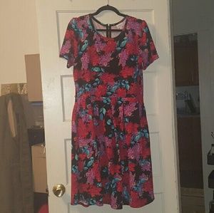Beautiful floral LuLaRoe Amelia dress 2x