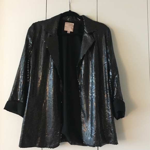 Romeo & Juliet Couture Black Sequin Blazer