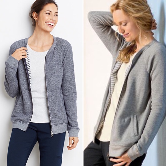 J. Jill zip-front sweatshirt jacket size S