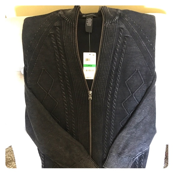 INC cable knit sweater cardigan