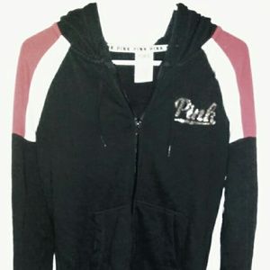 VS PiNK bling hoodie/skinny collegiate pant set