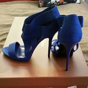 Blue Bakers Open Toe Strappy Heel
