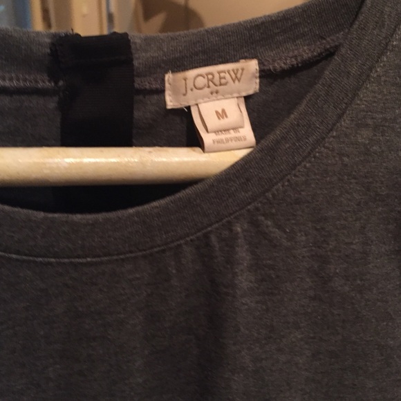 J. Crew Leather sleeve tshirt - Picture 3 of 3