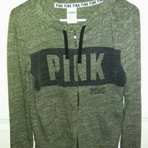 VS PiNK Olive Green Marl Hoodie/Pant Set