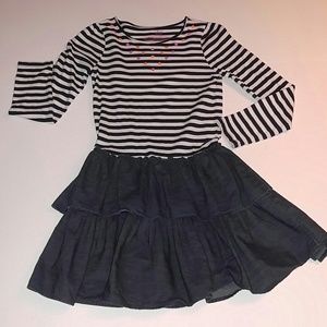 Gently used striped and ruffle dress
