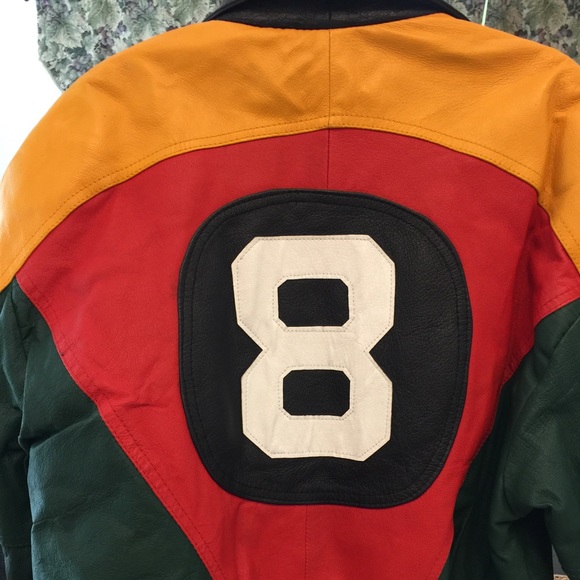 Vintage eight ball leather jacket