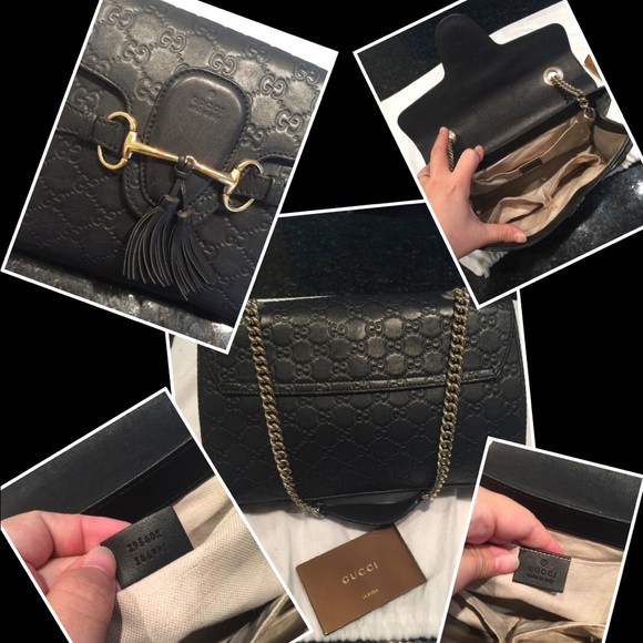 🚫🚫SOLD🚫🚫Gucci Emily Guccissima black handbag - Picture 3 of 5