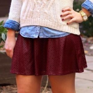 American Rag Faux Leather Circle Skirt