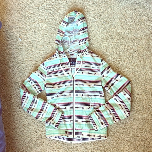 Aztec print rain jacket