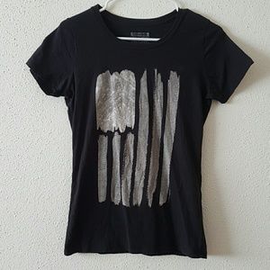 Converse Black American Flag T-shirt