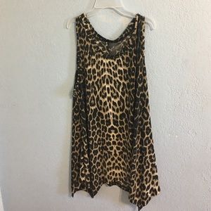 Cheetah print sleeveless blouse by Avon