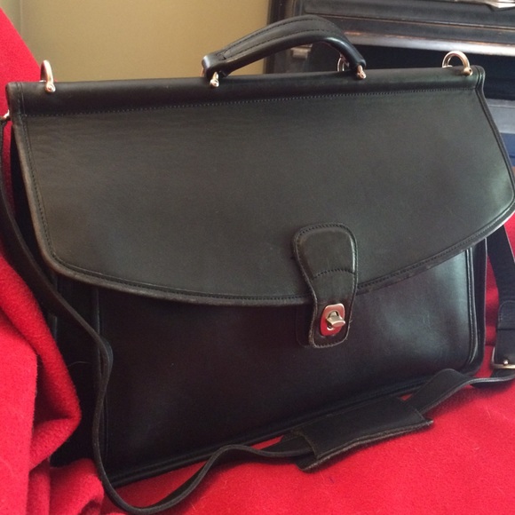 Vintage Coach Briefcase in black