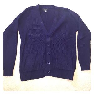 Navy Blue Boyfriend Cardigan