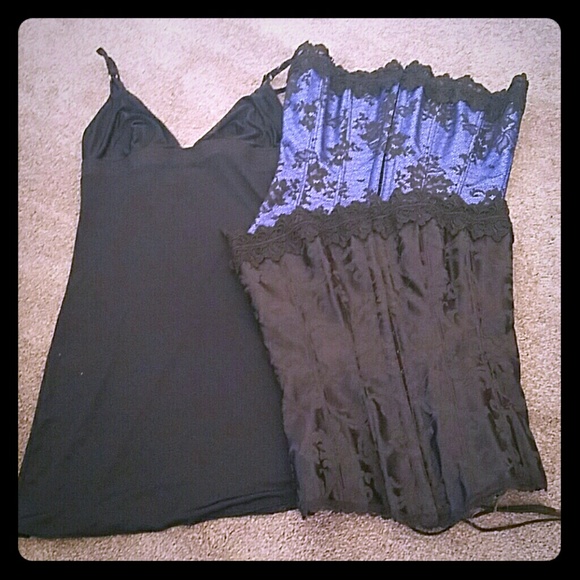 2 Fredericks corsets  Victoria Secret slip