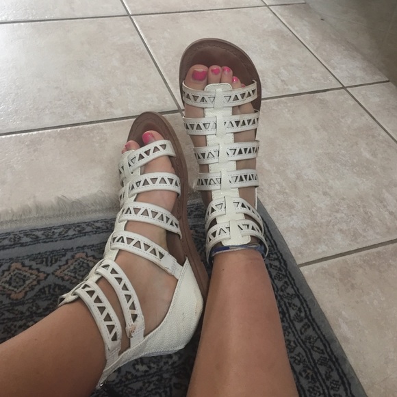 White Gladiator Sandals