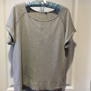 Beyond Yoga Short Sleeve Over washed Sweat Shirt