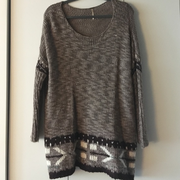 Free People Oversized Trim Sweater