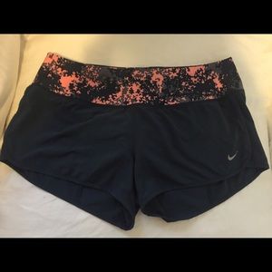 Nike Dri-FIT Running Shorts-Coral & Charcoal grey