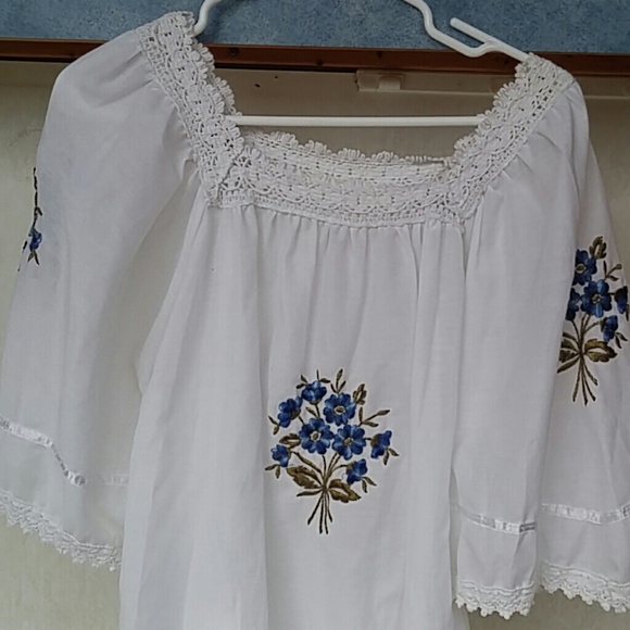 Amazing white peasant blouse - Picture 1 of 4