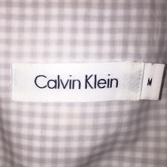 Calvin Klein Men’s Checkered Dress Shirt - Medium - Picture 2 of 2