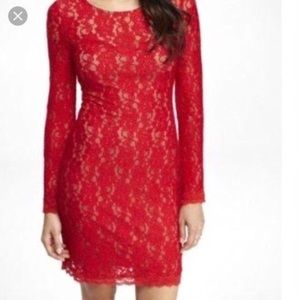 Red lace dress