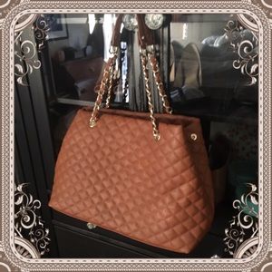 Quilted Faux Leather Satchel (NWOT)