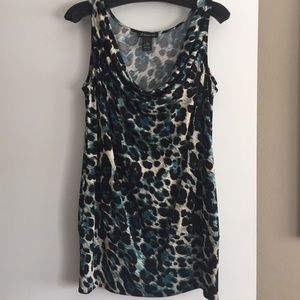 INC International sleeveless drape neck tunic