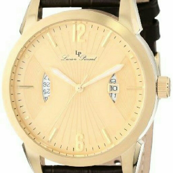 Lucien Piccard Watzmann Gold Dial Brown Band Watch