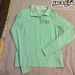 Victoria's Secret PINK mint green half zip
