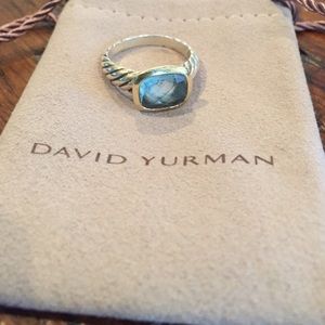 David Yurman blue topaz ring