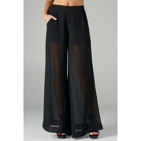 Mushka by Sienna Rose Pants - • Sheer Palazzo Pants •