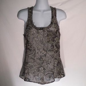 BCBGeneration black lace print racer back tank