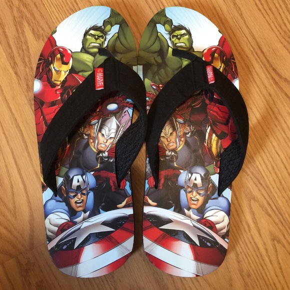 Marvel flip flops.