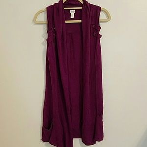 Long Sleeveless Cardigan
