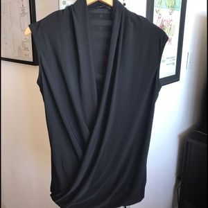 Sleeveless black top