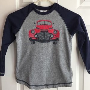 Hanna Andersson Fire Truck Baseball Long Sleeve T
