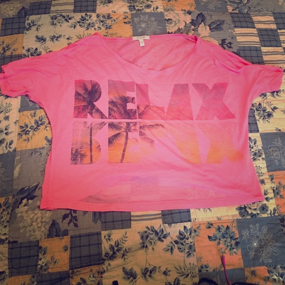 Delia's pink cropped T shirt
