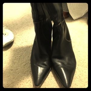Black leather Coach Boots