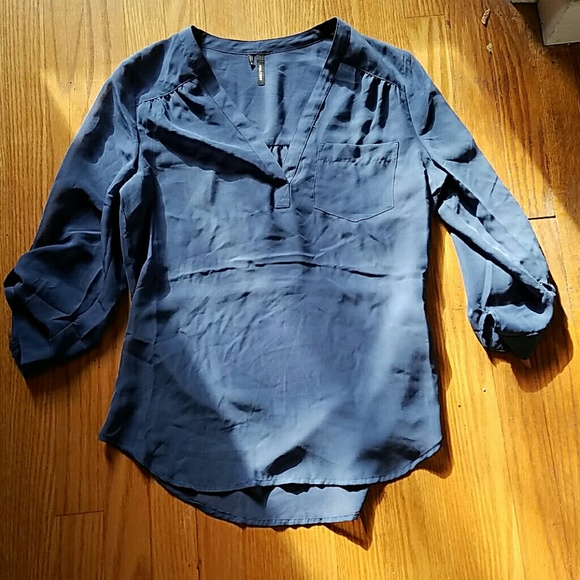 Navy blue tunic top.