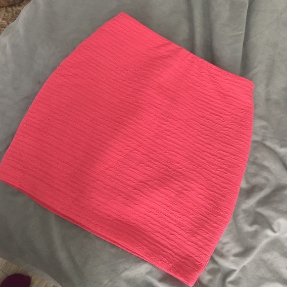 Pink high waisted skirt
