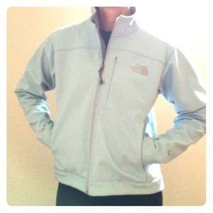 North Face baby blue apex jacket XS
