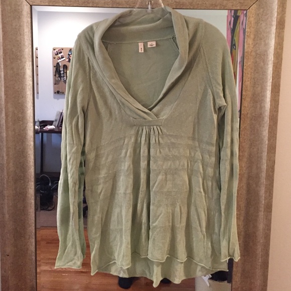 🖤 Anthropologie Moth linen green sweater small S
