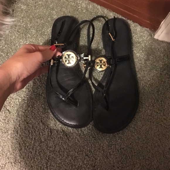 Black tory burch sandals
