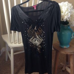 Ted Baker Black Top with Sequins