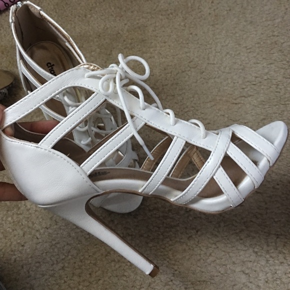 ‼️‼️ SOLD ‼️‼️ Charlotte Russe cutout laced heels - Picture 2 of 3