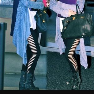 Milkway ripped black leggings