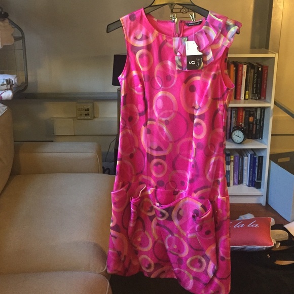 Pink Geometric Shift Dress