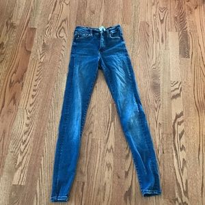 Plain blue high waisted Jeans