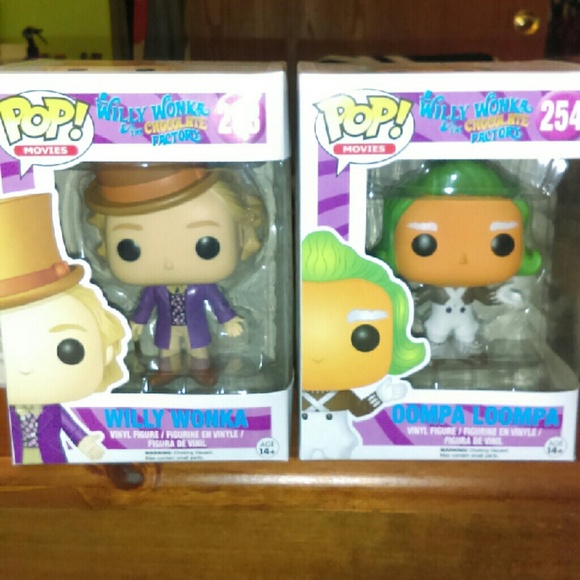 Willy Wonka and Oompa Loompa funko pops - Picture 1 of 2